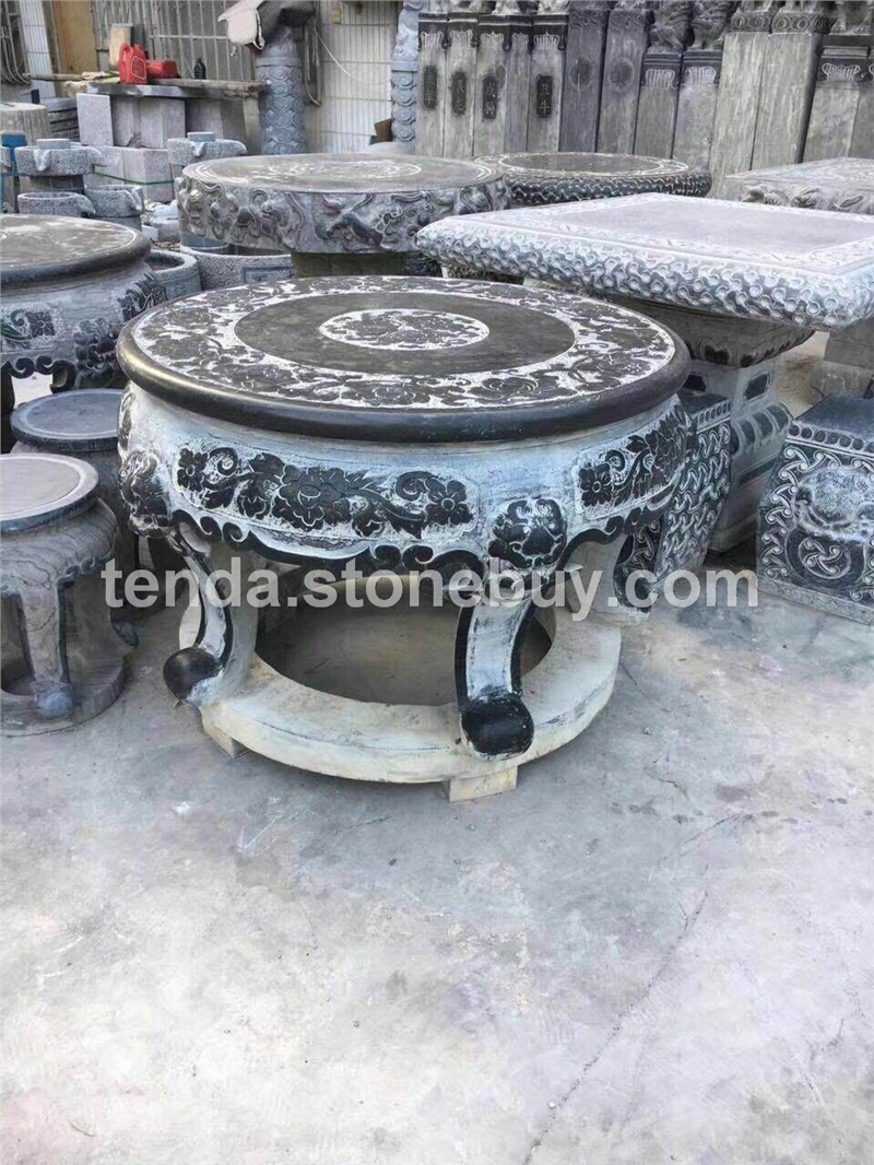 青石仿古石桌