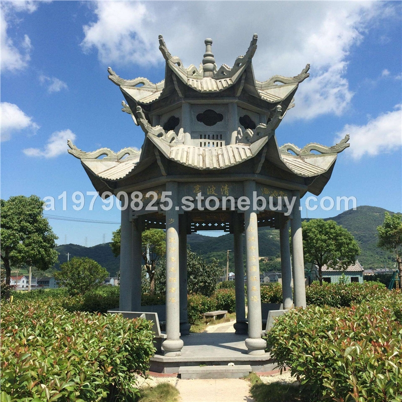 凉亭石雕，石雕凉亭，石头凉亭，凉亭