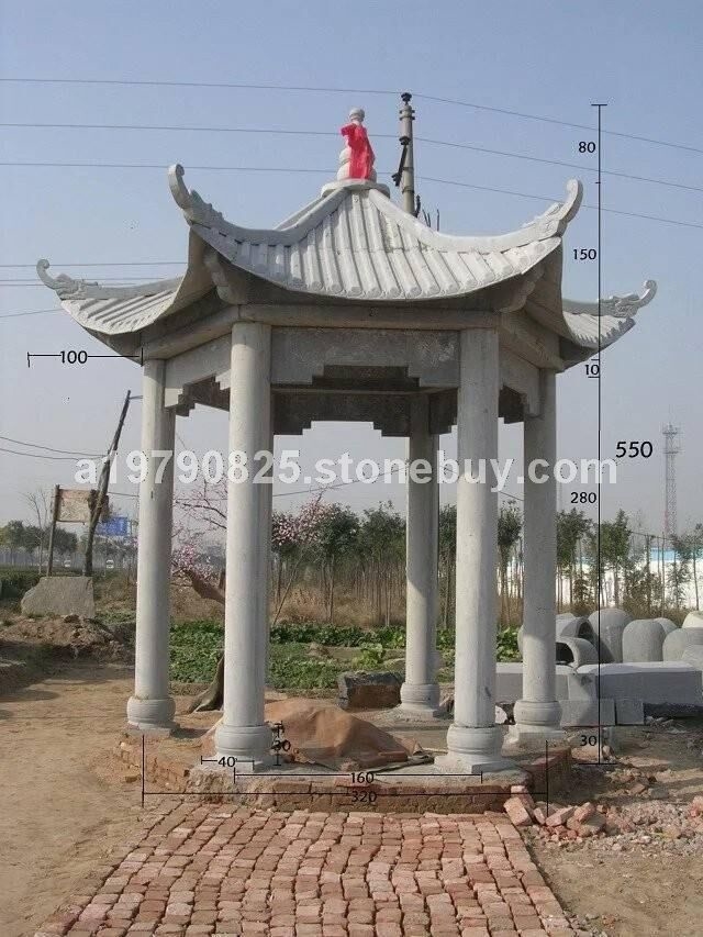 凉亭石雕，石雕凉亭，石头凉亭，凉亭
