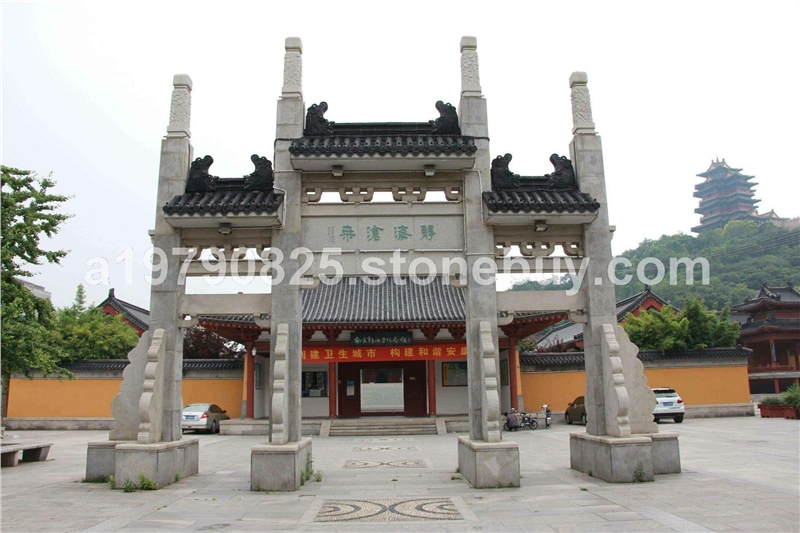 牌坊山门石雕，石雕山门，山门
