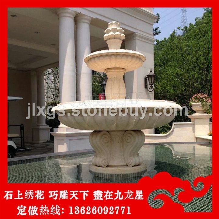 石雕跌水喷泉 石头喷泉