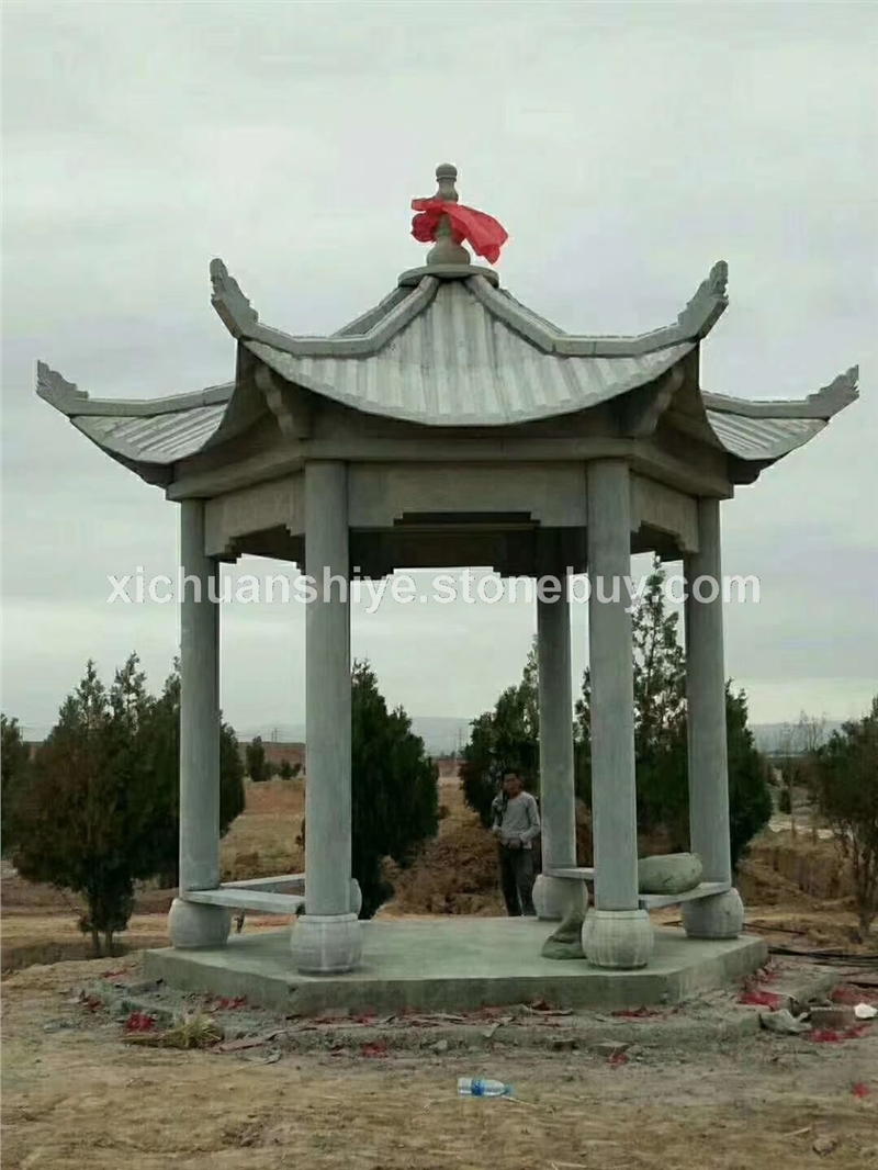 石頭亭子石亭子青石石亭子公園石亭子