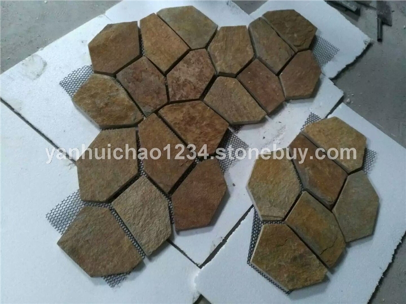 网贴冰裂纹河北天然文化石、红色文化石、红色板岩批发、红色碎拼石，