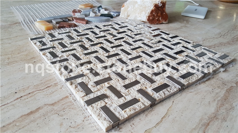 MT-020大理石金属混拼马赛克MOSAIC