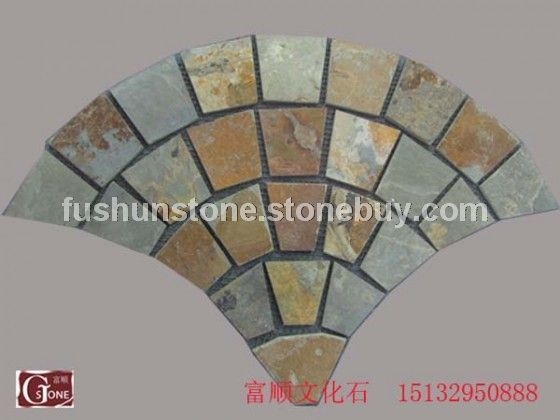 1120锈板扇形网贴冰裂纹