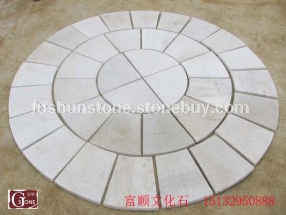 白石英圆形拼花