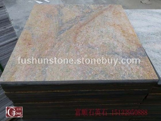 锈石英火烧+钢刷面