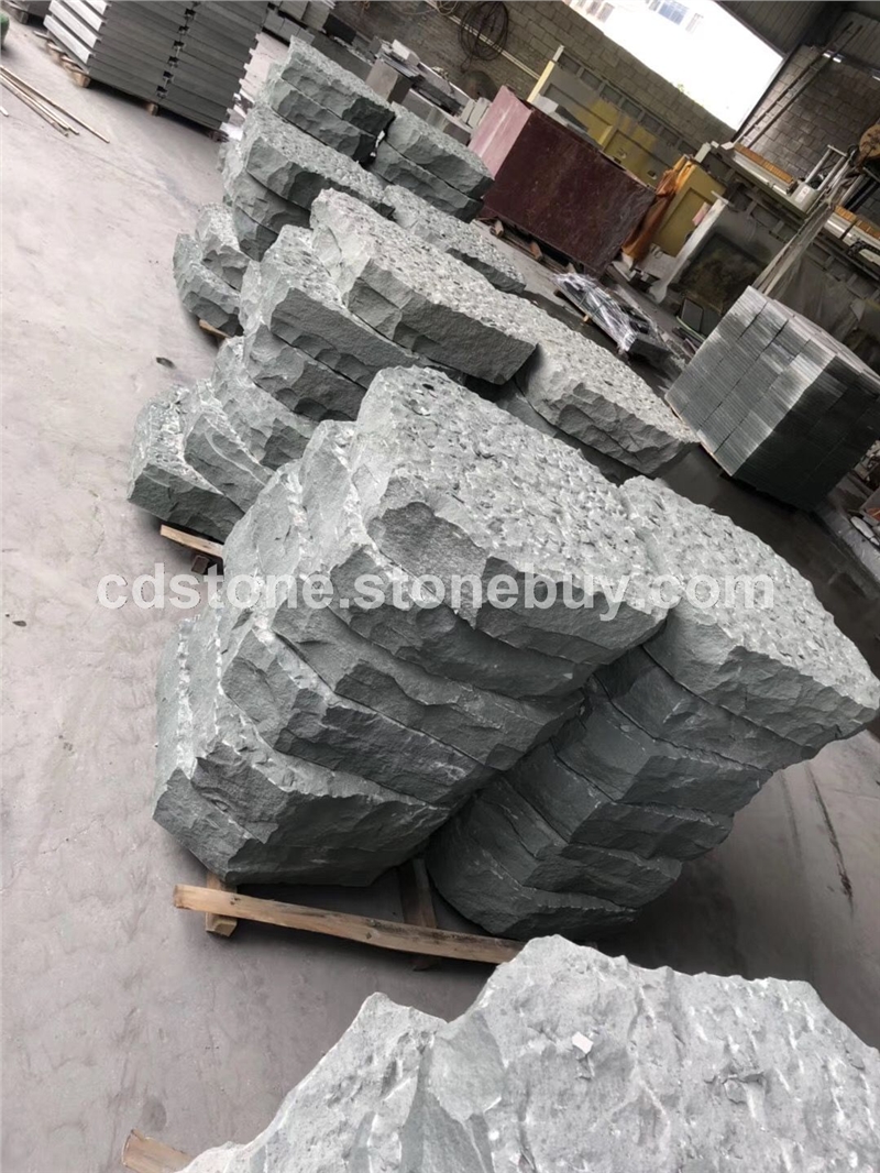 福建青石材光面荔枝面小方块栏杆蘑菇石厂家青石