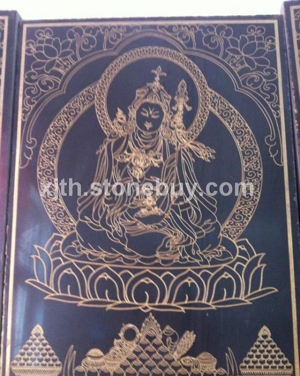 雅蒙黑中國黑雙面光經(jīng)文板，郵政綠