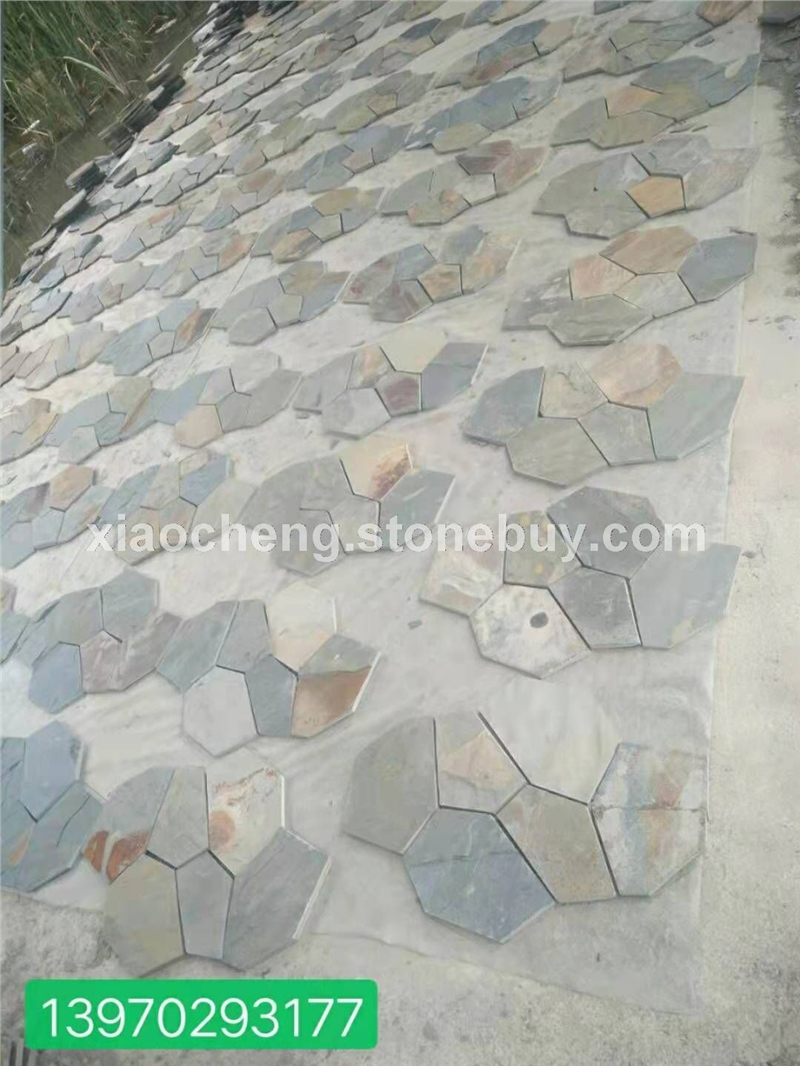 网贴石，板岩碎拼，板岩网贴石，冰裂纹，龟形板石，文化石，文化石板岩