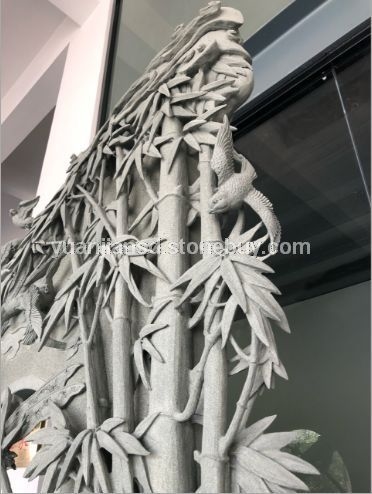 石雕精品，竹报平安，大师力作