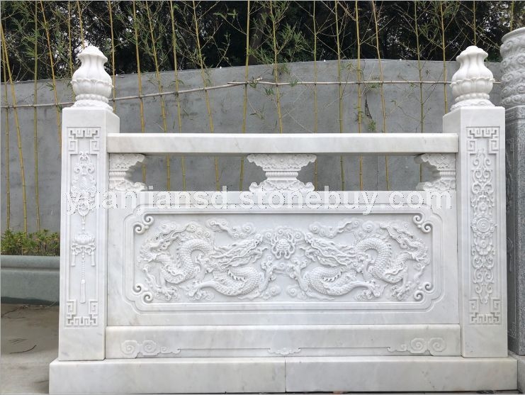 石栏杆定制，青石栏杆，浮雕栏杆