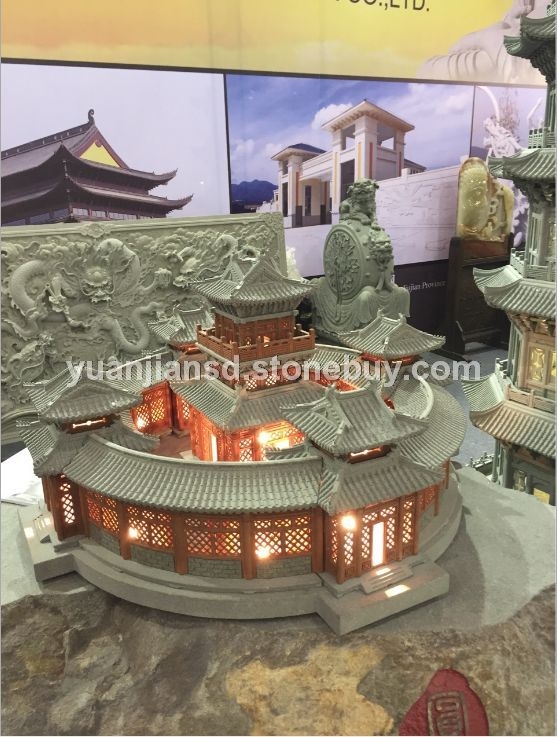 微石雕：镇国石塔圆府