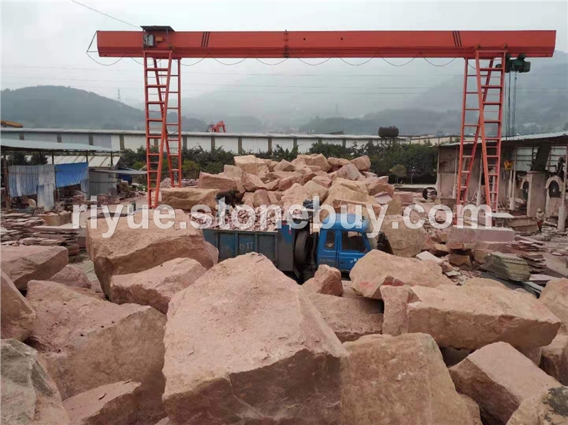 中国红荒料