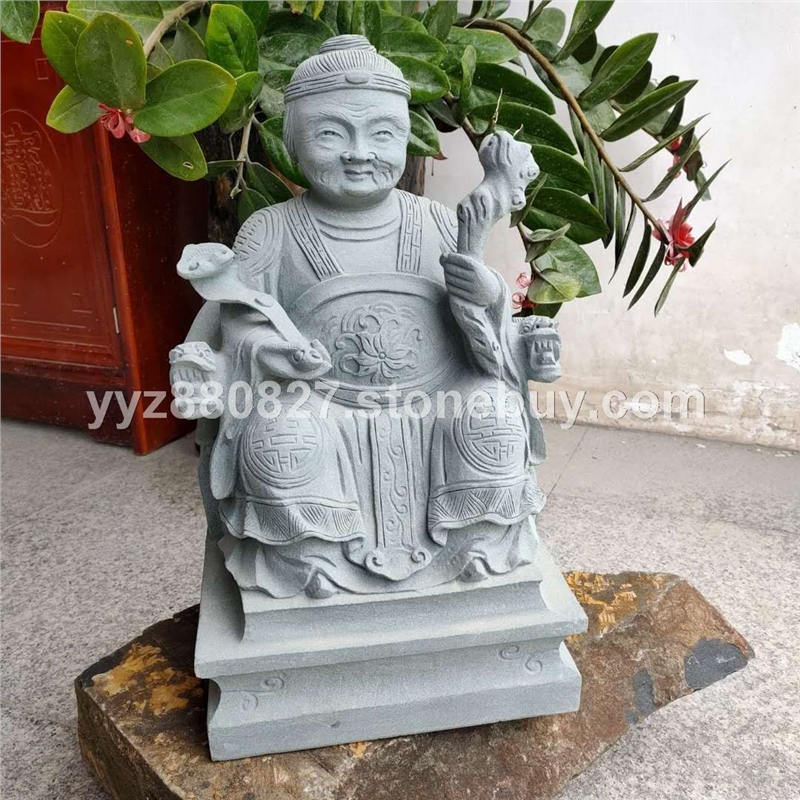 石雕土地婆青石福德正神雕刻保家仙
