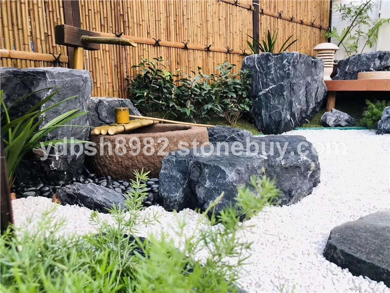黑山石日式枯山水庭院