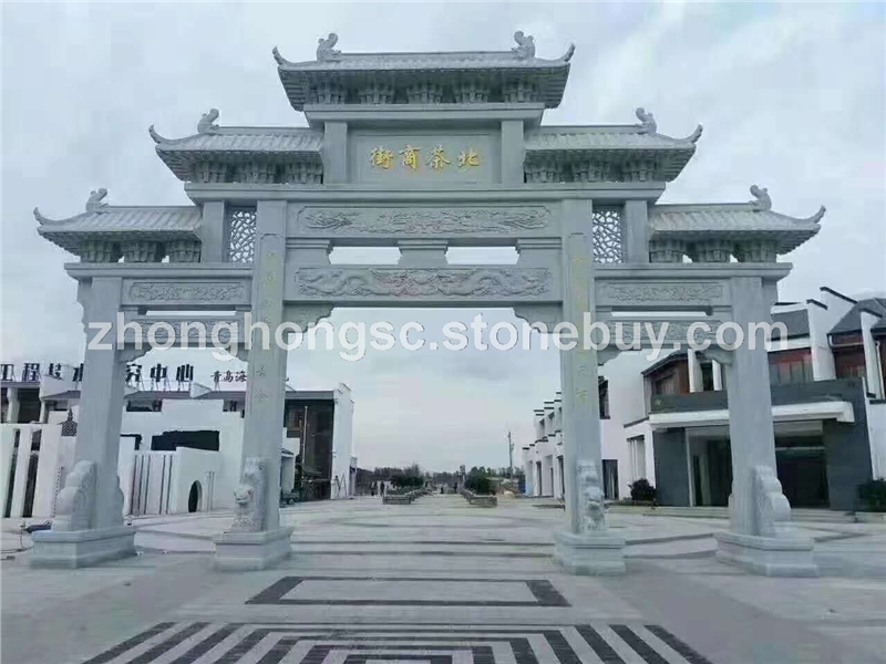 门牌坊凉亭、石雕、门亭石