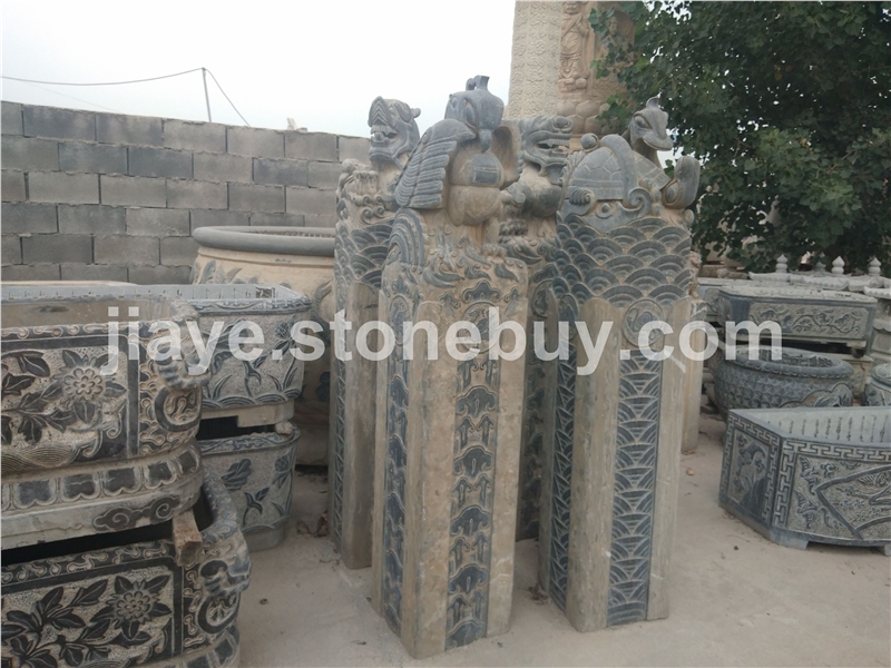 四大神兽拴马桩