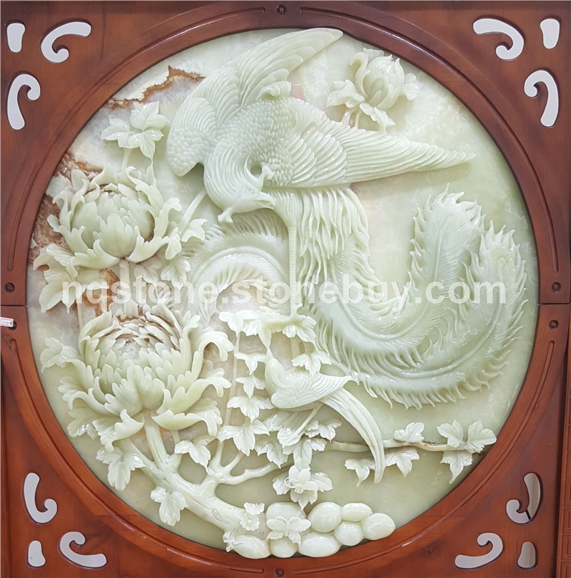 CA-011天然玉石浮雕（别墅背景墙）