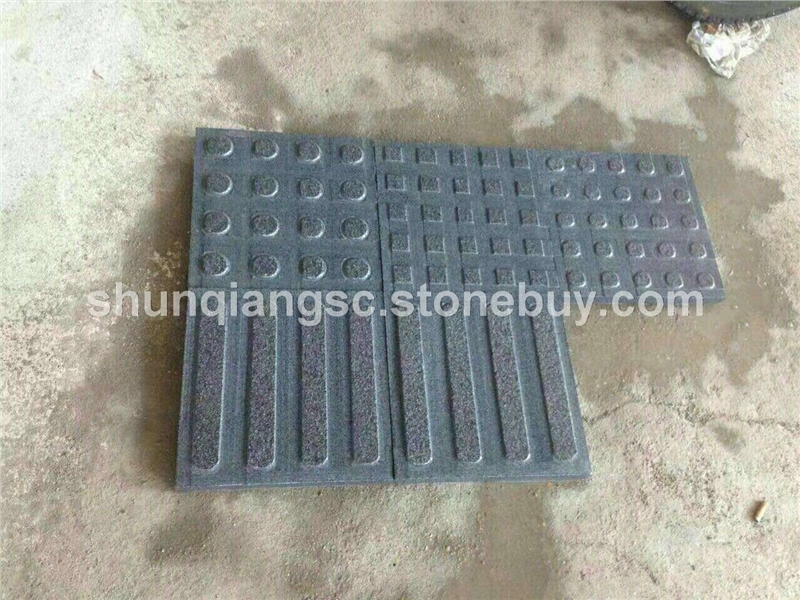 青石盲道石路边石