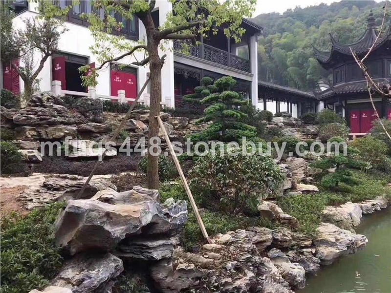 院子水池大型造景假山石