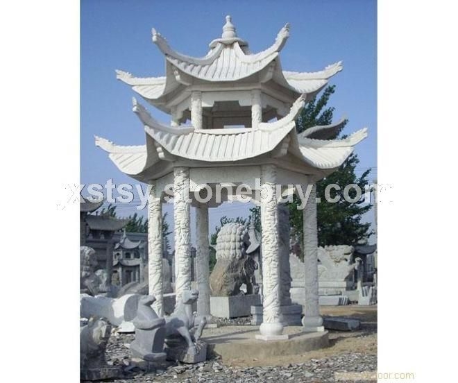 草白玉凉亭成品