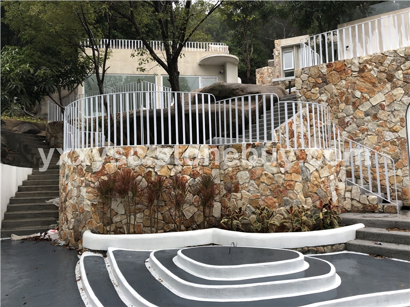 易县黄白石灰石乱型散石易县黑风景石楼梯墙
