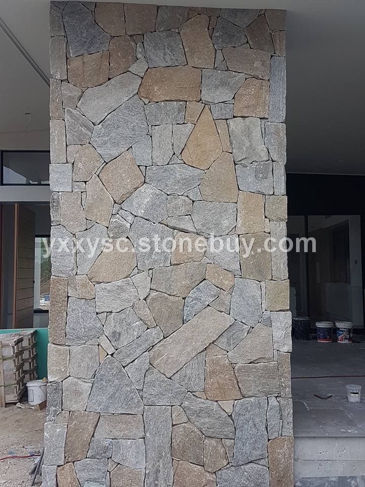 芝麻黄混合芝麻青乱型实景图 易县板岩价格
