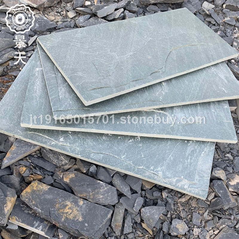 天然绿石板绿色天然石材江西板岩文化石厂家庐山市景天石材有限公司