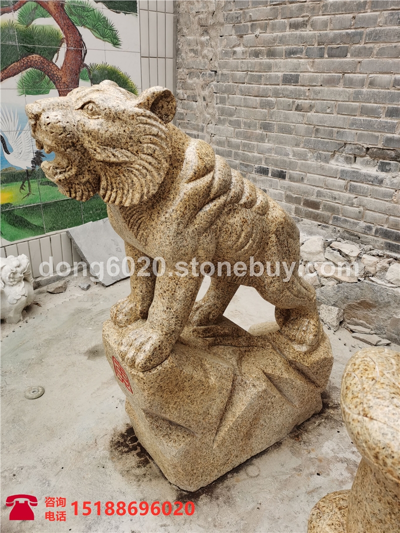 石雕十二生肖虎园林属相动物风水龙鼠牛虎鸡猪蛇马羊兔狗猴石头定制