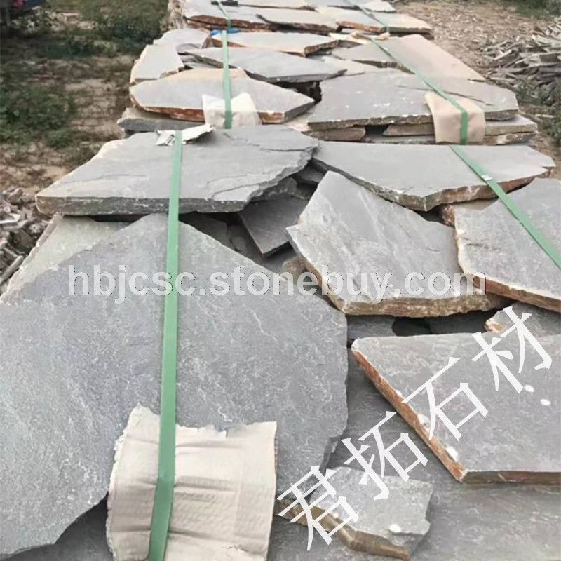 浅灰色碎拼 碎拼片石外墙 红色护坡石 冰裂纹碎拼