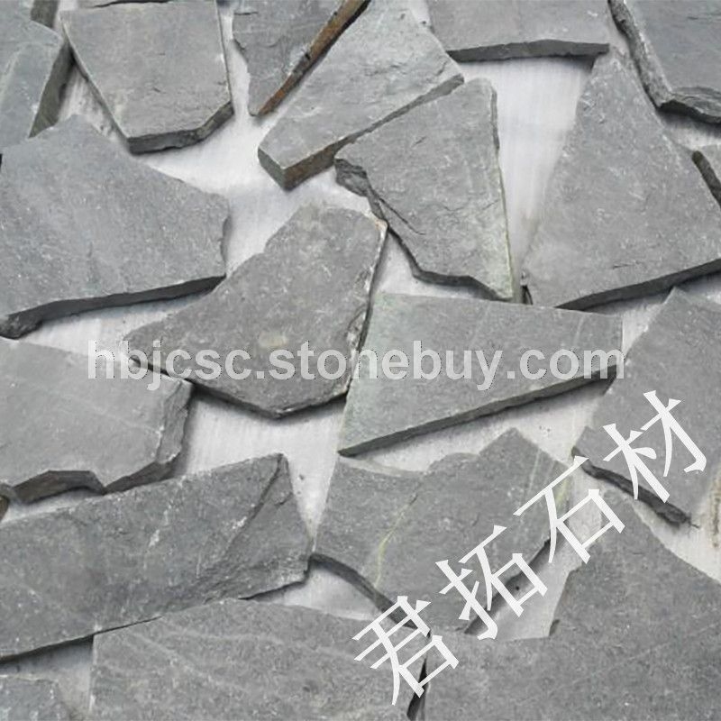 30厚板岩碎拼 浆砌片石 黑色碎拼石厂家 黄木纹碎拼石厂家