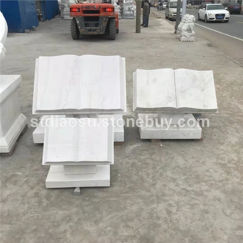 漢白玉書籍雕刻 校園小品雕刻
