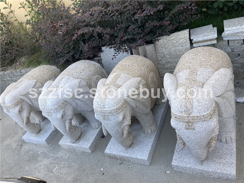 生肖人物塑造 随州黄金麻石材厂家 小花白麻 火烧面黄金麻 黄金麻的价格