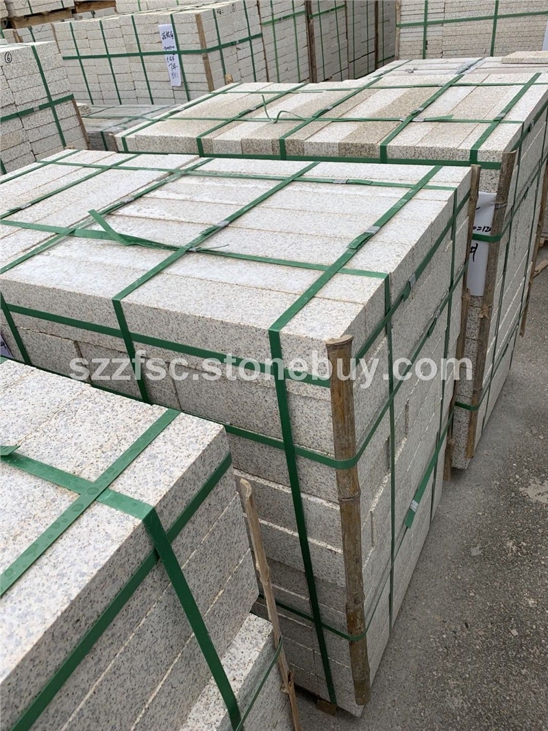 成品 黄金麻产地 白麻路沿石 黄金麻荔枝面花岗岩 白麻花岗岩产地