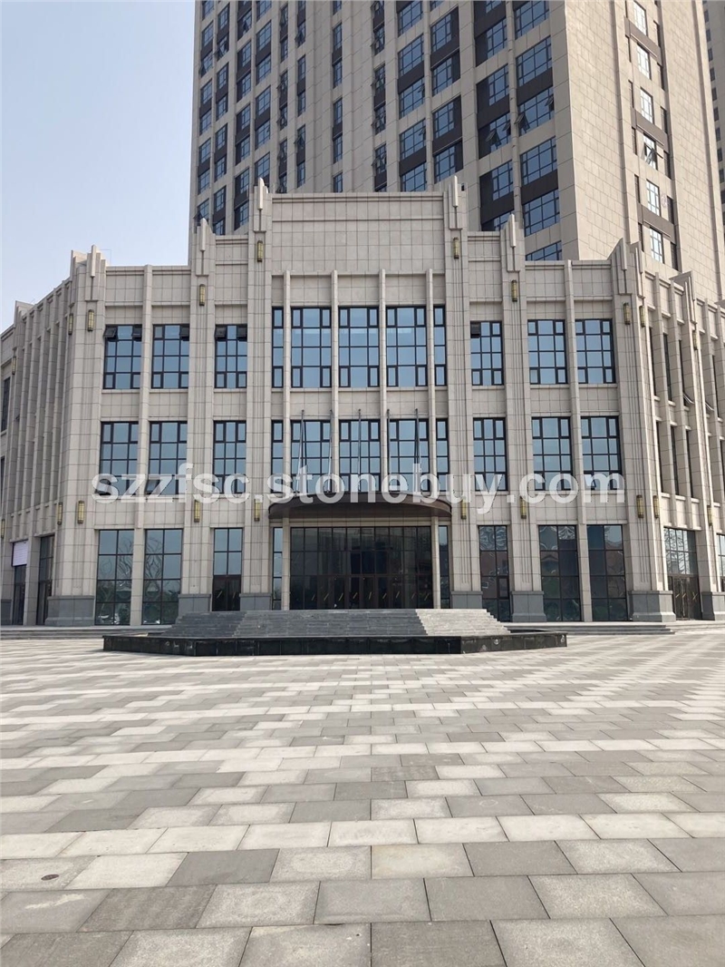 案例 干挂黄金麻 黄金麻荔枝面价格 湖北随州黄锈石  黄金麻外墙干挂石材