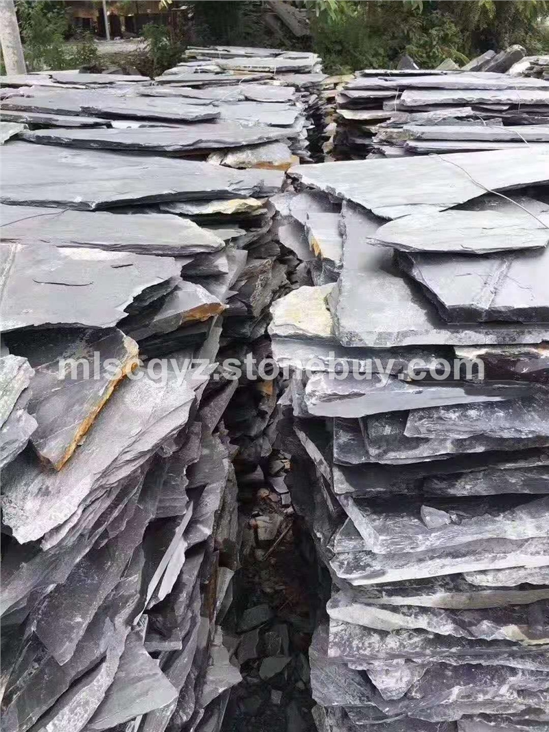 不规则碎拼、白鹅卵石路沿石