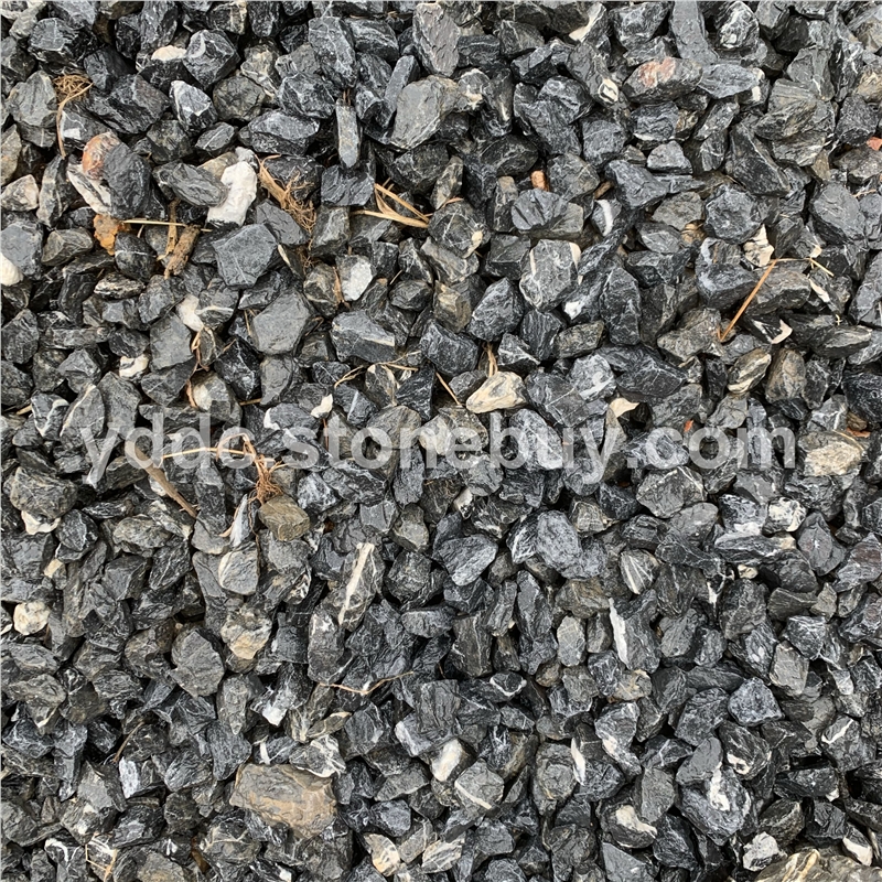 地坪砾石石米黑色石子透水石外墙装饰点缀