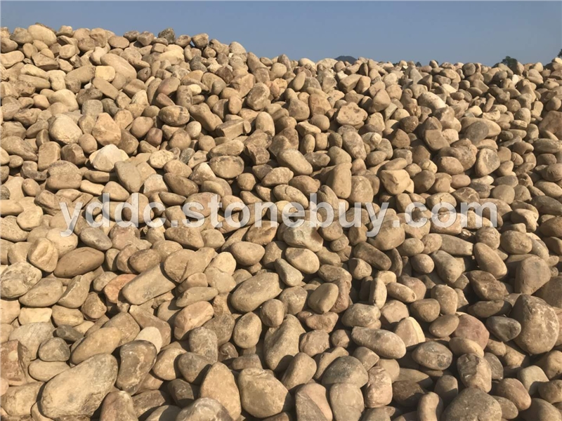 广东变压器鹅卵石批发路面点缀大量水磨石文化石铺湖底
