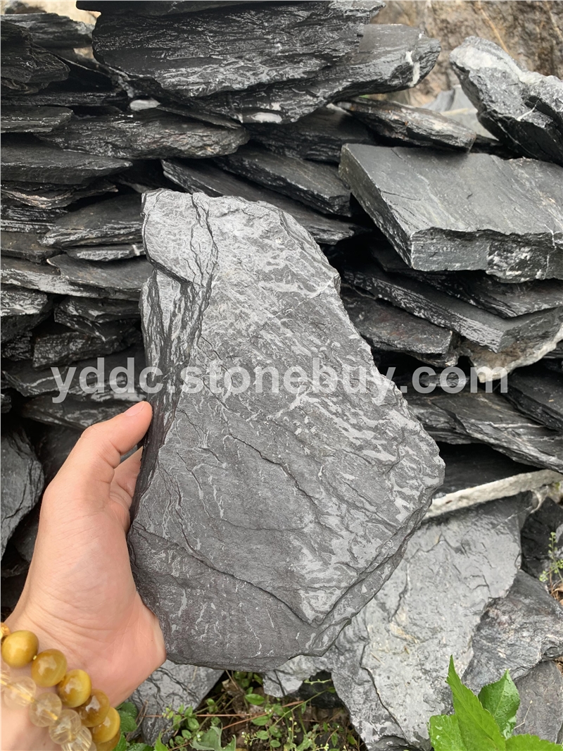 园林景区黑片石青石片岩地砖石外墙装修贴面