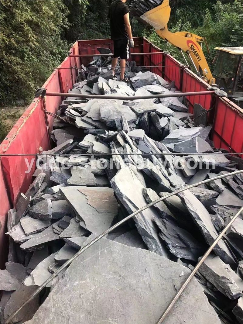 园林景区黑片石板石板岩黑片石墨石