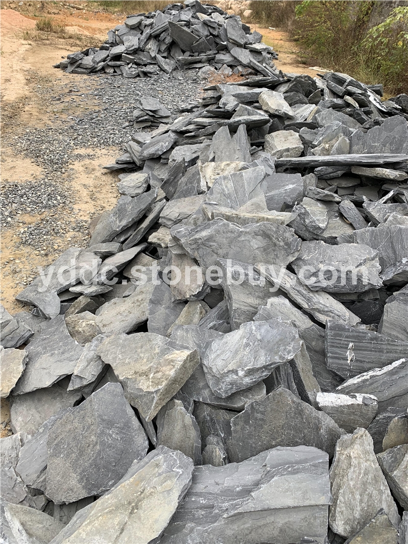 园林景区黑片石板石板岩水底石片