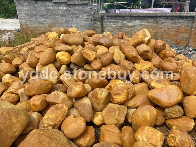 供應(yīng)小塊黃蠟石草坪踏步石吸水石一手貨源 歡迎前來咨詢