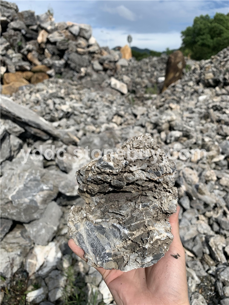 纹路好的英石温泉池设计造景图片
