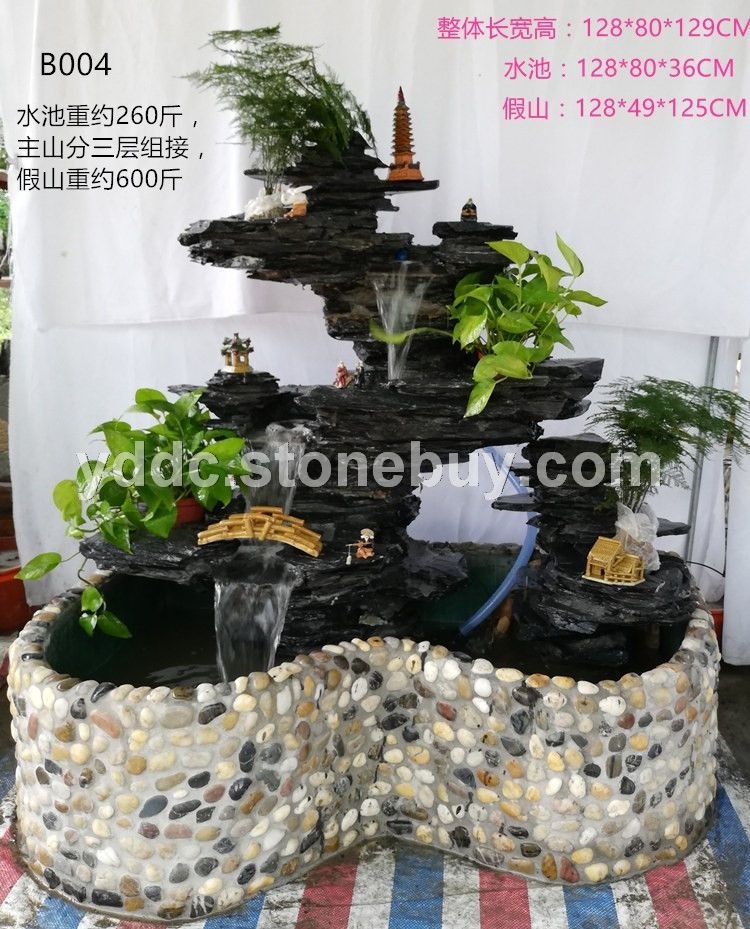 黑英石假山公园风景石片石叠山施工