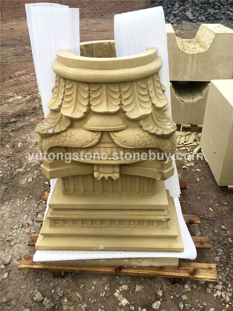 黄砂岩柱墩