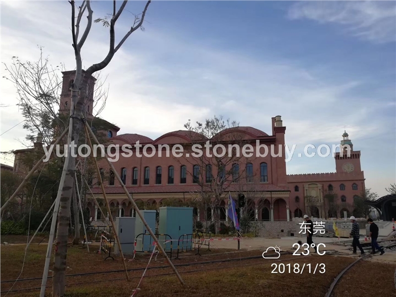 东莞大郎镇砂岩外墙干挂案例