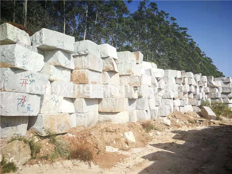 芝麻白花岗岩G623石材荒料福建白麻白色麻石批发