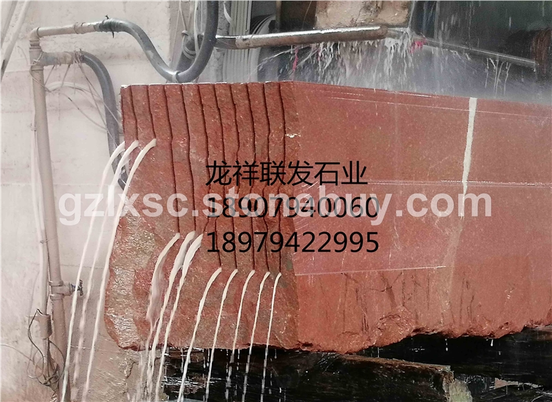 上海帝王红石材加工现场