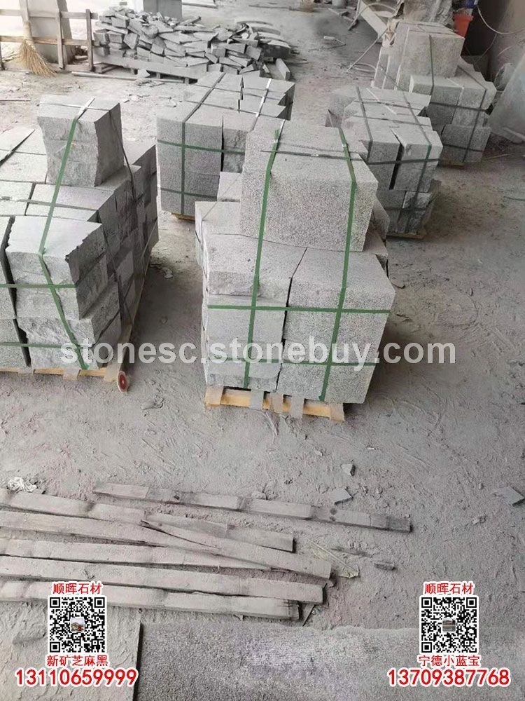 小蓝宝花岗岩花围树围异形加工定制